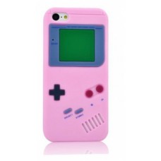 iPhone 4 4s - 3D Silicone Classic Game Boy Soft Protective Phone Cover Case - Pink
